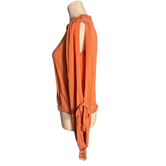 House of Harlow 1960 x REVOLVE Citrus Long Sleeve Split Sleeve Knitted Womens XS - Picture 2 of 7